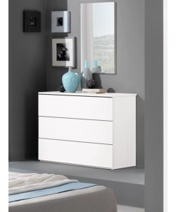 CASSETTIERA "GIOTTO" 3 CASSETTI BIANCO GRAFFIATO, 105X45X75 CM