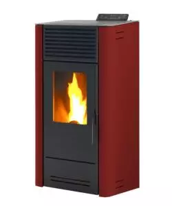 STUFA A PELLET VENTILATA CARIS "DALIA 8" BORDEAUX 7,1 KW