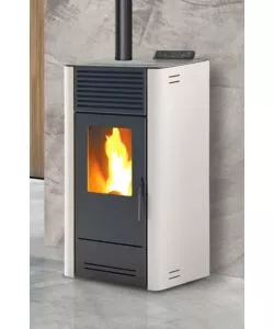 STUFA A PELLET VENTILATA CARIS "DALIA 8" BIANCO 7,1 KW