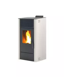 Stufa a pellet ventilata Caris "Dalia" bianco7,5 kW
