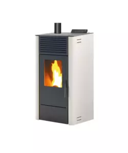 Stufa a pellet ventilata Caris "Dalia" bianco7,5 kW