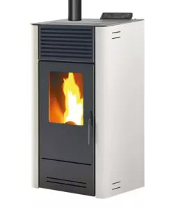 STUFA A PELLET VENTILATA CARIS "DALIA 8" BIANCO 7,1 KW