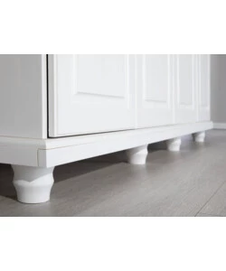 ARMADIO 4 ANTE IN PINO MASSELLO BIANCO, 182X59,5X197,5 CM