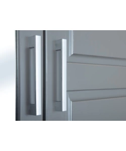 ARMADIO 3 ANTE E 3 CASSETTI IN LEGNO DI PINO MASSELLO GRIGIO, 140X55X190 CM