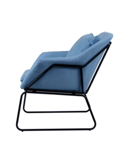 POLTRONA "OSLO" AZZURRA, 68X70X79,5 CM