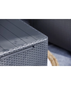 SET KETER "CLAIRE LOUNGE" DA ESTERNO CON DUE DIVANI A DUE POSTI E UN TAVOLO 55,5X55,5 COLOR GRAFITE - K253445