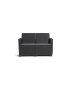 SET KETER "CLAIRE LOUNGE" DA ESTERNO CON DUE DIVANI A DUE POSTI E UN TAVOLO 55,5X55,5 COLOR GRAFITE - K253445