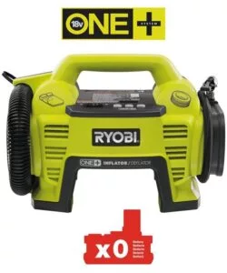 COMPRESSORE ARIA PORTATILE A BATTERIA RYOBI "R18I-0" CON ACCESSORI 18V SOLO CORPO MACCHINA