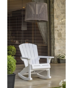 SEDIA DA ESTERNO DONDOLO "ROCKING" COLORE BIANCO, 80,.5X92X100,5 CM - KETER