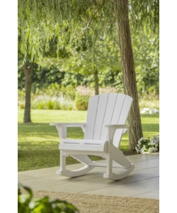 SEDIA DA ESTERNO DONDOLO "ROCKING" COLORE BIANCO, 80,.5X92X100,5 CM - KETER
