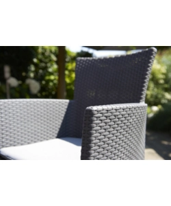 POLTRONA DA GIARDINO "IOWA DINING CHAIR" CON CUSCINO COLORE GRAFITE, 89X60X62 CM - KETER