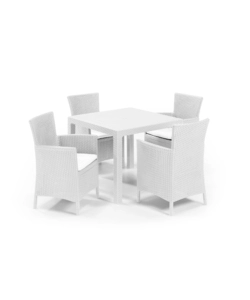POLTRONA DA GIARDINO "IOWA DINING CHAIR" CON CUSCINO COLORE BIANCO, 89X60X62 CM - KETER