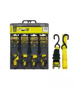 SET 4 CINGHIE A CRICCHETTO DA 25 MM X 4 MT - SYSTEM+