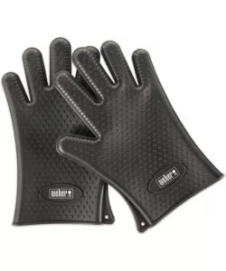 GUANTI PER BARBECUE IN SILICONE WEBER NERO TG L