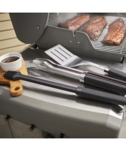 KIT 3 ACCESSORI PER BARBECUE WEBER "PRECISION" IN ACCIAIO