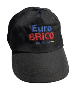 CAPPELLINO CON VISIERA EUROBRICO NERO TAGLIA UNICA