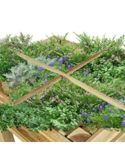 FIORIERA PER ORTO DA ESTERNO CON SUPPORTO IN LEGNO DI PINO 80X60X80H CM