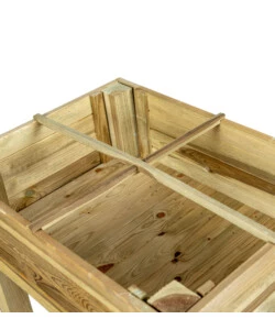 FIORIERA PER ORTO DA ESTERNO CON SUPPORTO IN LEGNO DI PINO 80X60X80H CM