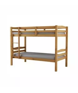 LETTO A CASTELLO "MARSIGLIA" IN PINO MASSELLO MIELE 90X190X150 CM