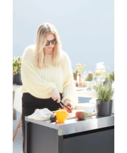 ARMADIO CON PIANO DA LAVORO PER BARBECUE BARBECOOK "BUDDY" IN ACCIAIO INOX, 84X46X90 CM