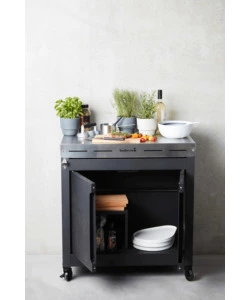 ARMADIO CON PIANO DA LAVORO PER BARBECUE BARBECOOK "BUDDY" IN ACCIAIO INOX, 84X46X90 CM
