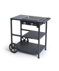 BARBECUE A GAS BARBECOOK "VICTOR" CON SUPPORTO TROLLEY 2 BRUCIATORI 43X35 CM