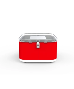 BARBECUE A CARBONELLA PORTATILE DA TAVOLO BARBECOOK "CARLO" ROSSO 38,5X28,5 CM
