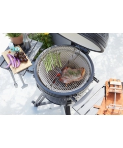 BARBECUE A CARBONELLA BARBECOOK "KAMAL 2.0" IN CERAMICA NERO CON GRIGLIA 46 CM