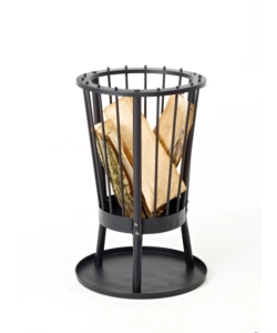 BRACIERE PER LEGNA BARBECOOK "MODERN RONDA" IN ACCIAIO NERO, DIAMETRO 42,5 CM