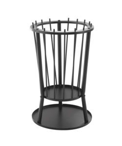 BRACIERE PER LEGNA BARBECOOK "MODERN RONDA" IN ACCIAIO NERO, DIAMETRO 42,5 CM