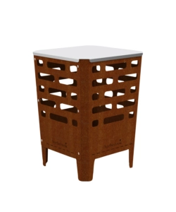 BRACIERE PER LEGNA BARBECOOK "JILL" IN ACCIAIO CORTEN, 38X38 CM