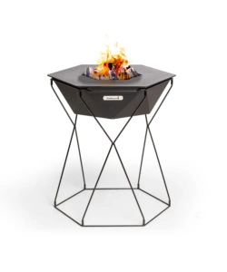 BARBECUE A LEGNA BARBECOOK "RILA" IN ACCIAIO NERO, DIAMETRO 75 CM