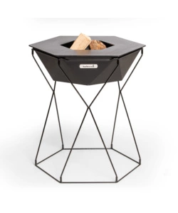 BARBECUE A LEGNA BARBECOOK "RILA" IN ACCIAIO NERO, DIAMETRO 75 CM