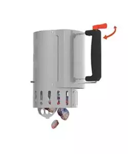 CIMINIERA DI ACCENSIONE PER CARBONE E CARBONELLA BARBECOOK IN ACCIAIO INOX, DIAMETRO 16,5 CM