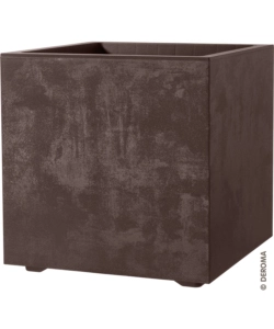 FIORIERA MILLENNIUM MARRONE - CUBO 25 CM - DEROMA
