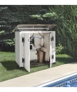 BOX DA GIARDINO GAROFALO "TUSCANY EVO 100" IN PVC BIANCO 1005 LT 131X88X133 CM