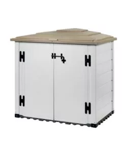 BOX DA GIARDINO GAROFALO "TUSCANY EVO 100" IN PVC BIANCO 1005 LT 131X88X133 CM