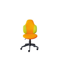 SEDIA UFFICIO TESSUTO ARANCIONE E GIALLO, 52X56X94-103,5 CM