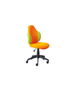 SEDIA UFFICIO TESSUTO ARANCIONE E GIALLO, 52X56X94-103,5 CM