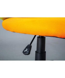 SEDIA UFFICIO TESSUTO ARANCIONE E GIALLO, 52X56X94-103,5 CM