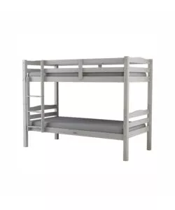 LETTO A CASTELLO "MARSIGLIA" IN PINO MASSELLO BIANCO 90X190X150 CM