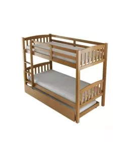 LETTO A CASTELLO BELLAHOME "TOLOSA" IN PINO MASSELLO MIELE 201,5X97,5X156 CM