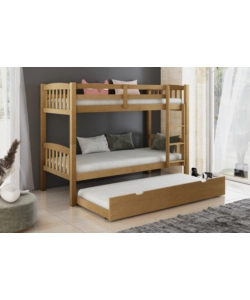 LETTO A CASTELLO BELLAHOME "TOLOSA" IN PINO MASSELLO MIELE 201,5X97,5X156 CM