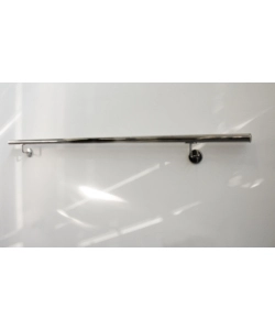 CORRIMANO TONDO IN ACCIAIO INOX AISI 316 LUCIDO DA 2 METRI - KIT COMPLETO CON ANCORAGGIO
