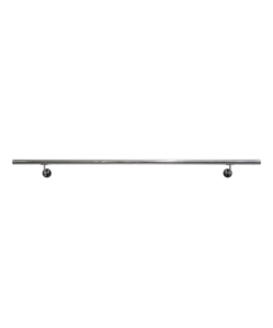 CORRIMANO TONDO IN ACCIAIO INOX AISI 316 LUCIDO DA 2 METRI - KIT COMPLETO CON ANCORAGGIO