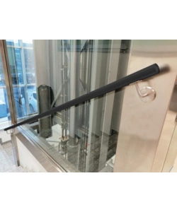 CORRIMANO TONDO IN FERRO ZINCATO GRIGIO ANTRACITE DA 2 METRI - KIT COMPLETO CON ANCORAGGIO