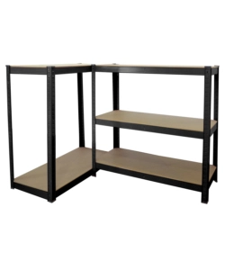 SCAFFALE IN METALLO E LEGNO CON 5 RIPIANI, 90x40x180 CM PORTATA 175 KG - GRIMA