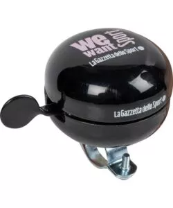 CAMPANELLO PER BICICLETTA GAZZETTA DELLO SPORT NERO, DIAMETRO 60 MM