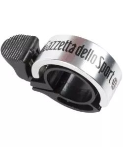 CAMPANELLO PER BICICLETTA GAZZETTA DELLO SPORT SILVER, DIAMETRO 22,2 CM