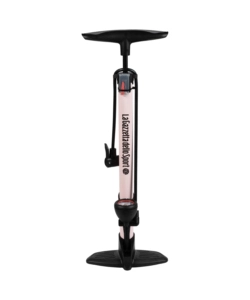 POMPA GONFIAGGIO PER OFFICINA LA GAZZETTA DELLO SPORT IN ACCIAIO COLORE ROSA CON MANOMETRO, 26X14,5X59 CM
